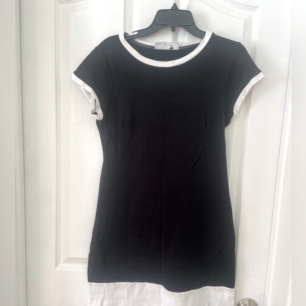 New York & Company dress- black with white